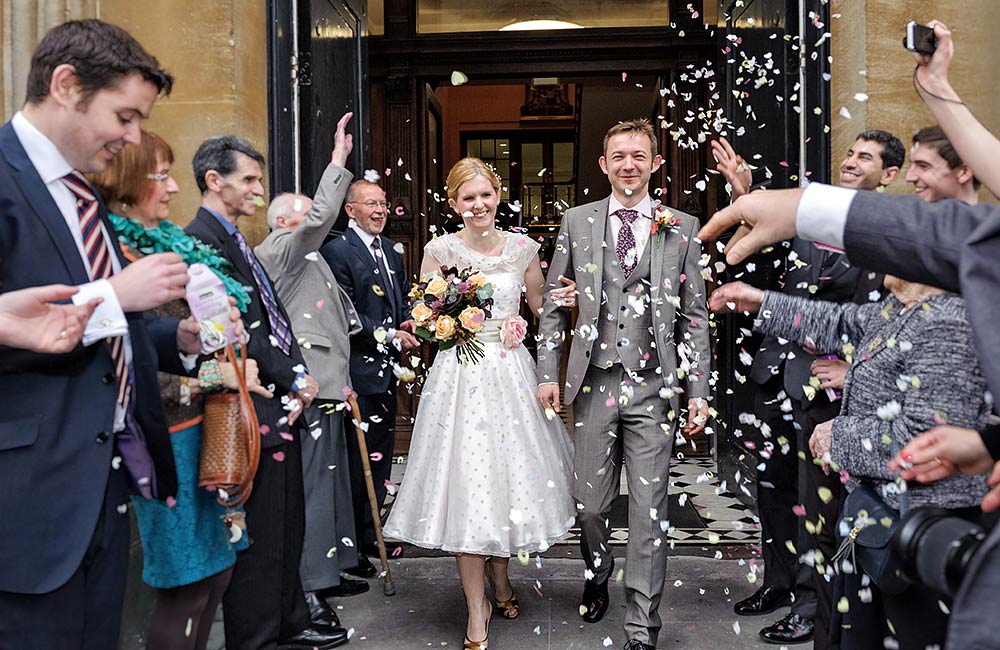 Wedding photography by Peter Ashby-Hayter: Jon and Fran's Civil wedding at Corn Street, Bristol